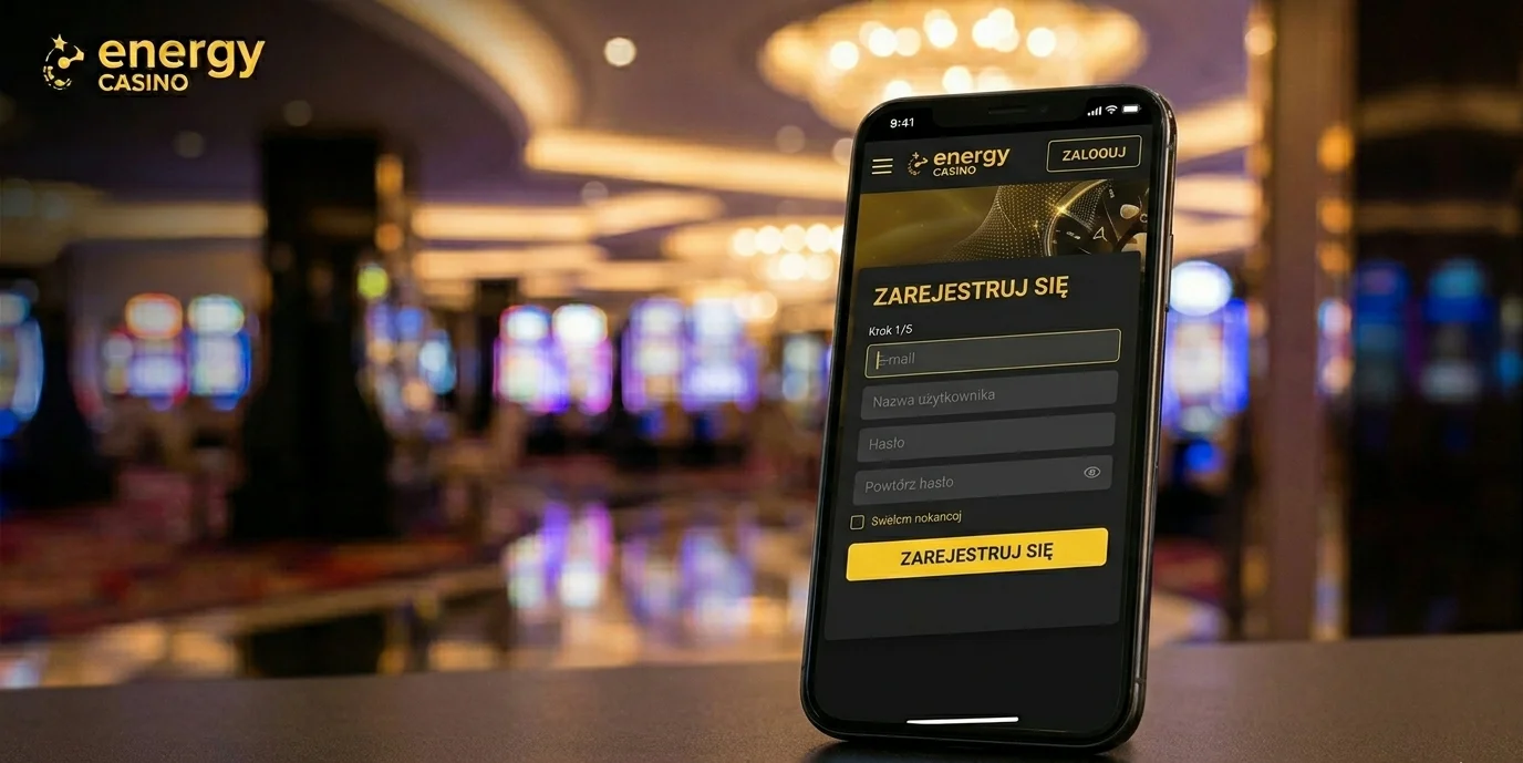 Pełnoekranowy formularz rejestracji w Energy Casino